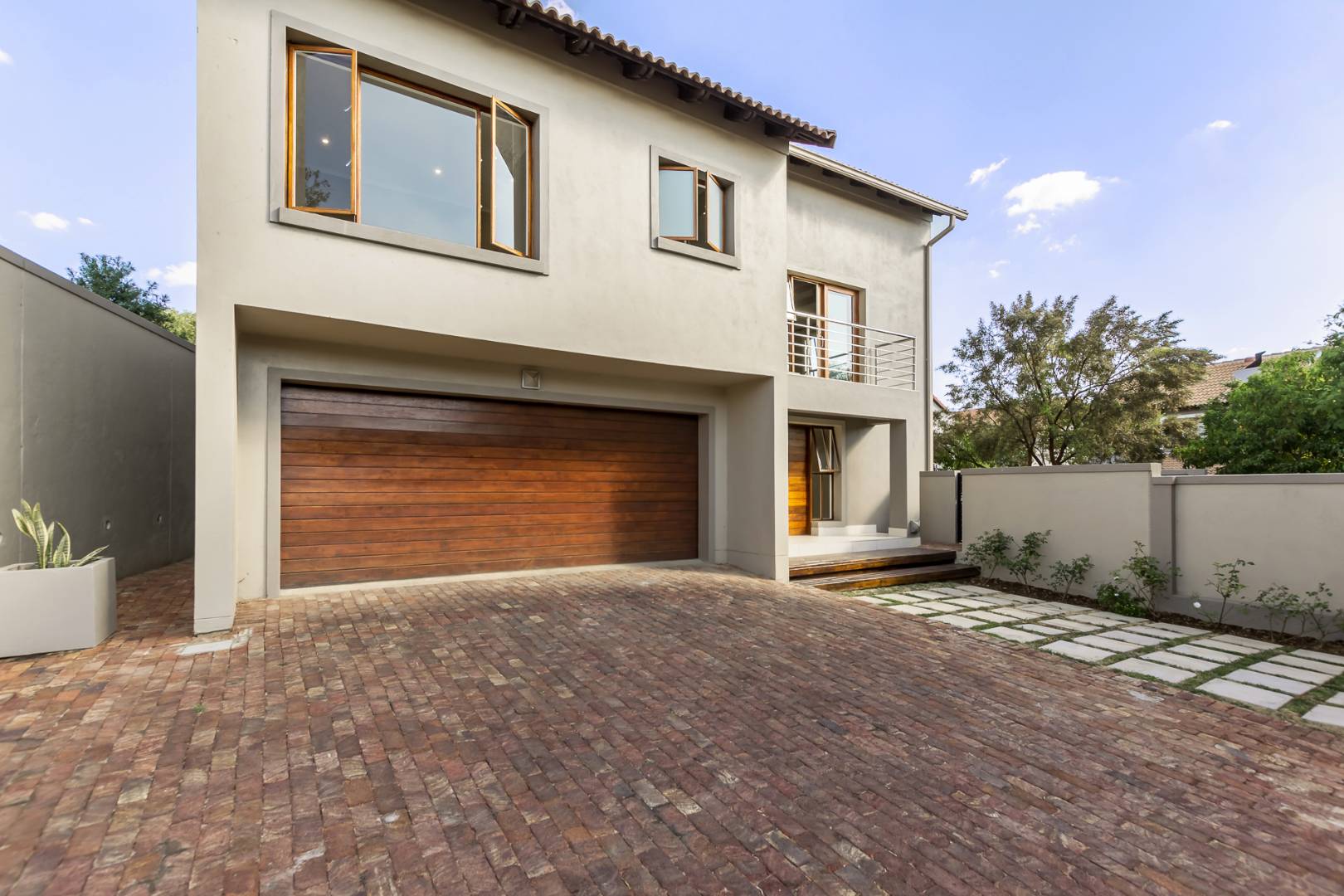 Newly installed sectional garage door